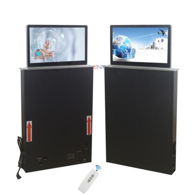 China Conference room double screen computer lcd monitor lift mechanism with two side screen for sale