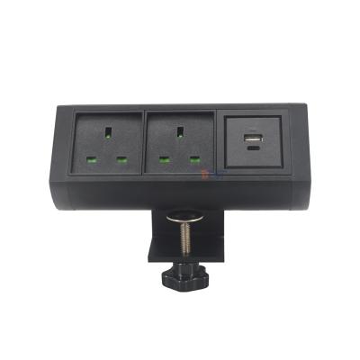 China With USB type C charger clamp on desk UK power socket outlet for office furniture for sale