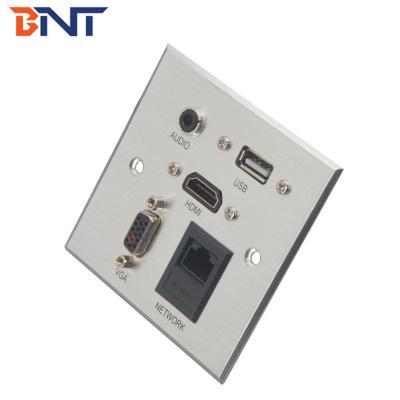 China Multimedia 86mm*86mm aluminum drawing panel wall socket for sale