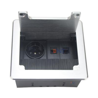 China Soft close design conceal table flip up outlet with data ports for sale