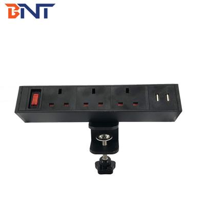 China Rectangle power data center media conference table top socket with clip for sale
