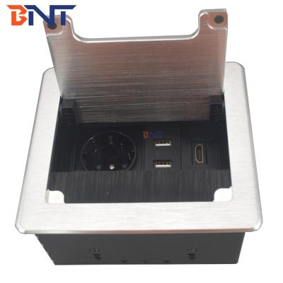 China Brush cover modular design multimedia desktop power sockets with usb for sale