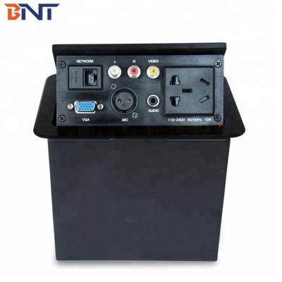 China Tabletop Hidden Pop Up AV Connection Box / Pop Up Power Socket for sale