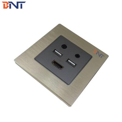 China Office Multiple Wall Mount / Partition Power Socket with USB Charger & Network Data for sale