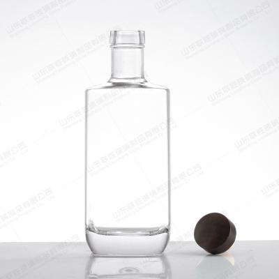China Wine 500ml 700ml Rum Tequila Liquor Gin Bottle with Rubber Stopper and Lid for sale
