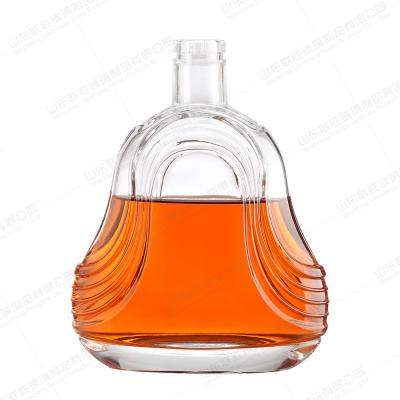 China Rubber Stopper Sealing Type Lead Free Whiskey Decanter Tequila Glass Bottles for sale