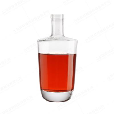 China Glass Round Vodka Liquor Bottle 500ml 700ml 750ml For Top Notch Wine for sale