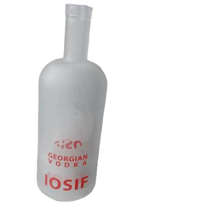 China Rubber Stopper Sealing Type Transparent Frosted Glass Wine Bottles for Beverage 100ml 750ml 500ml for sale