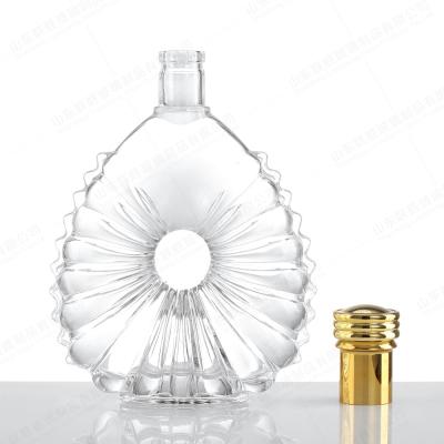 China Acid Etch Surface Handling Glass Bottle For Transparent Engraving Whiskey Vodka Rum for sale