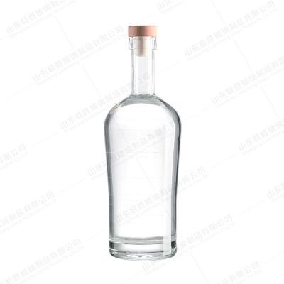 China Rubber Stopper Sealing Type High White Glass Bottle for Rum Gin 500ml 750ml for sale