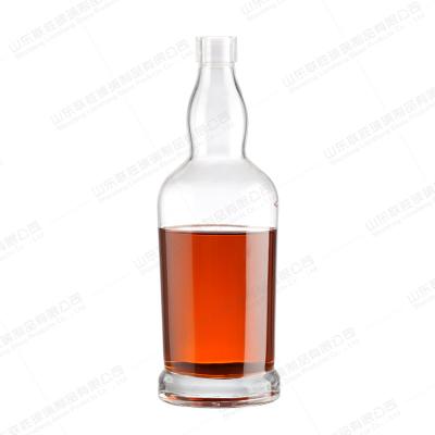 China Glass Whisky Bottle With Cork Lid 200Ml 375Ml 500Ml 750Ml 1000Ml for sale