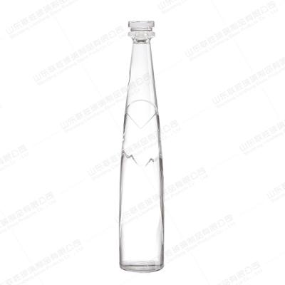 China Botella de vidrio de vino de 250 ml 500 ml 750 ml para abrir vino fino sellado whisky blanco vodka gin en venta
