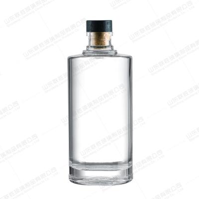 China Bottle Color Customied 375ml Clear Matte Black Rum Whisky Spirit Vodka Glass Bottle for sale