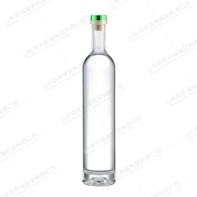 China Healthy Lead Free Glass Bottles Bespoke 500ml 700ml 750ml For Brandy Vodka Rum for sale