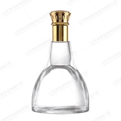 China 750ml Clear Glass Bottle for Brandy Gin Rum Tequila Vodka Healthy Lead-free Material for sale