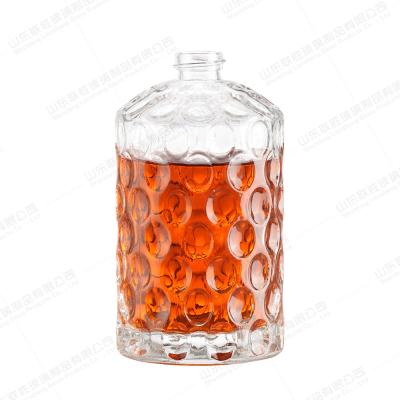 China OEM/ODM Acceptable Liquor Bottle for Selling Round Brandy Whiskey 375ml 750ml 1000ml for sale