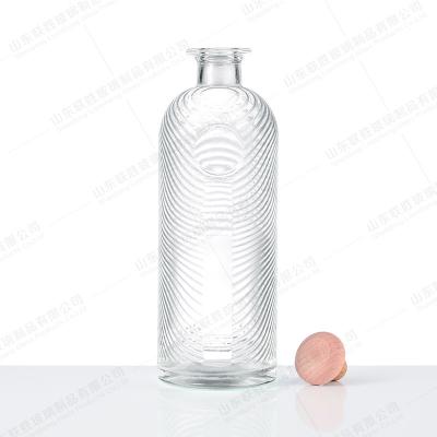 China Glass Bottle For Vodka Whisky Champagne Custom Size with Rubber Stopper for sale