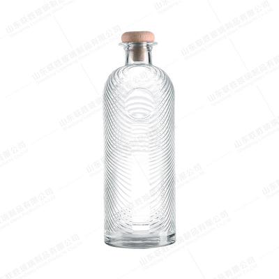 China Glass Bottle For Whisky Vodka Unique Shaped 500ml 700ml Capacity for sale