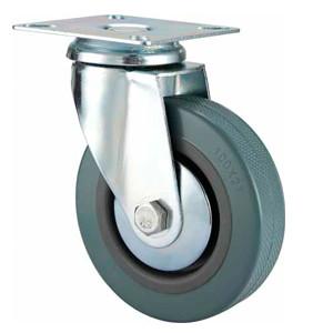 China Swivel Grey rubber caster ,  2
