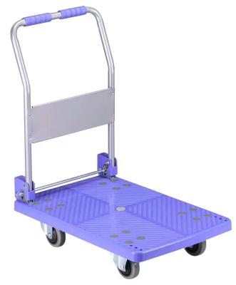 China Blue Plastic Durable Handling Plate Trolley with four 4 inch casters  (RFHT300KG) High quality for sale