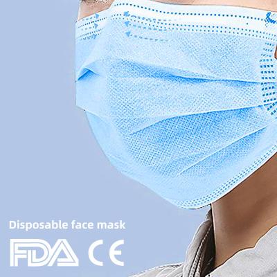 China 2020 Hot Sale daily protection mask 3-ply disposable face mask with FDA CE for sale
