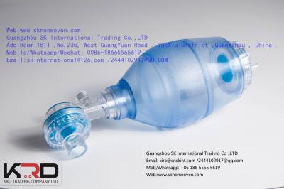 China Emergency ambu bag PVC manual oxygen resuscitator adult resuscitatior with mask for sale