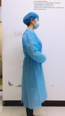 China edical Supply Disposable SterileSMS Long Sleeve Hospital Surgical Gown for sale