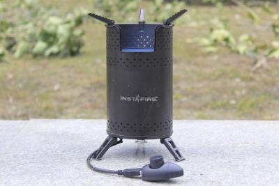 China hot sales fanned blower biomass camping stove with fans speed controller powered by power bank for sale