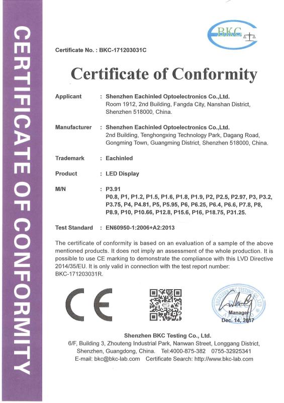 CE_LVD - Shenzhen Eachinled Optoelectronics Co.,Ltd