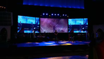 China Indoor Church LED Screen , High Resolution 4x3m Background LED Display Screen for sale