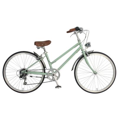 China Women bicycle 24 Inch SHIMANO 6 Speed Eco Friendly Baking Paint Lady City Bike for sale