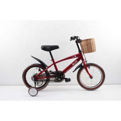 China 14/16/18/20 polegada de aço carbono duro de velocidade única bicicleta infantil com rodas de treinamento à venda