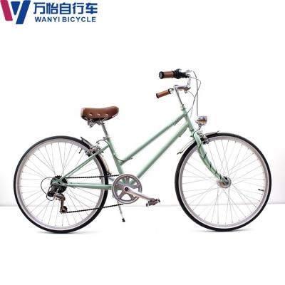China Bicicleta Beach Cruiser Feminina de 24 polegadas com engrenagens de seis velocidades à venda