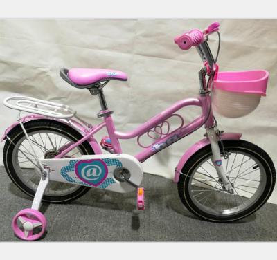 China Heart Shape Pedal Childrens Training Wheel Bikes 16 Inch Balance Bike Pink for sale