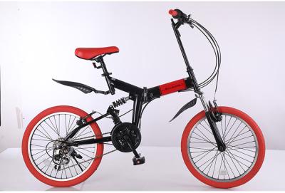 China Absorción de choques bicicleta plegable para viajeros de 20 pulgadas bicicleta de ejercicio plegable de seis velocidades en venta