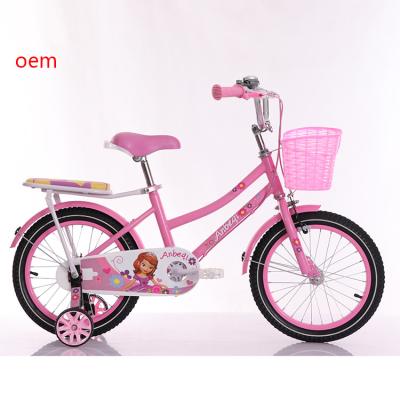 China 16 Inch Pink Childrens Training Wheel Bikes For Children Aged 3-8 Years Old for sale
