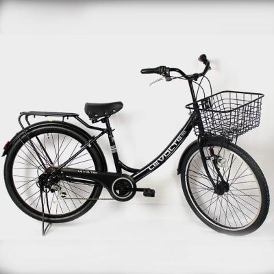 중국 성인 탄소 도시 자전거 24 인치 클래식 레트로 자전거 6 스피드 판매용