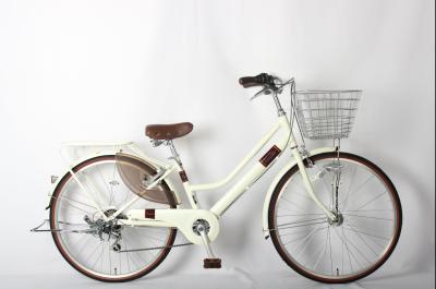 China Acero de alto carbono Shimano Ciudad de pasajeros Bicicletas Mujeres 26 pulgadas Mujeres Bicicleta de seis velocidades en venta