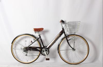 China Estrutura de aço 27 polegadas seis velocidades Shimano Adult Bike Vintage Beach Bike à venda