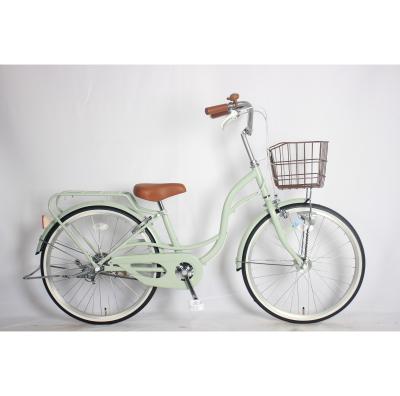 China Bicicletas de viaje de ciudad de velocidad única 24 pulgadas de acero para mujeres en venta