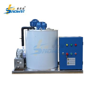 China 3P tambor de evaporador de la máquina de hielo de la escama de 1,5 toneladas para el proceso de los mariscos en venta