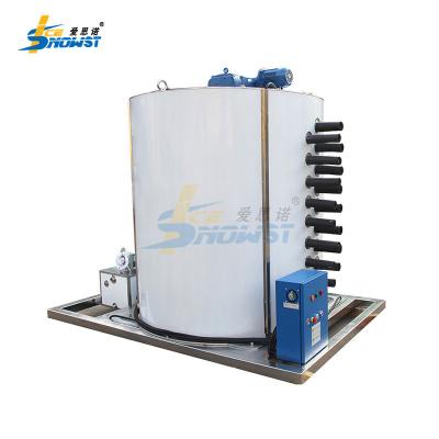 Chine 25 machine à glace d'échelle de vaporisateur de glace de flocon d'acier inoxydable de la tonne SS304 pour abattre le traitement à vendre