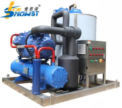 China Fabricante de la máquina de hielo de la escama del agua de mar del control del PLC 8 toneladas en venta