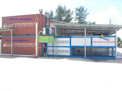 China El bloque de enfriamiento directo comercial automático transportó en contenedores la máquina de hielo 10Ton en venta