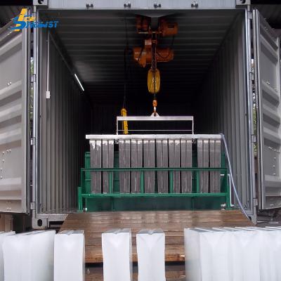 China Bloque de hielo del OEM 5 Ton Containerized Block Ice Machine que hace la planta en venta