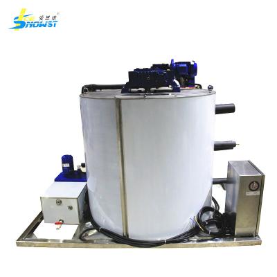 China máquina de ritmos do evaporador do gelo do floco do Seawater 10T/day no barco para pescar à venda