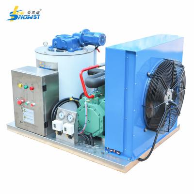 China 1000kg Saltwater Industrial Flake Ice Machine For Trawler Fishing for sale
