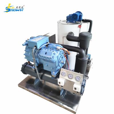 China Industrial Seawater Flake Ice Machine 3 Ton 380V for sale