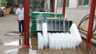 China 2 Ton Brine Containerized Block Ice-Machineproductie voor Visserij Te koop