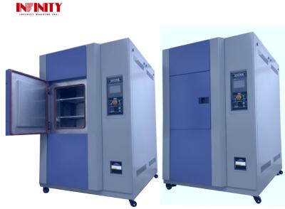 China Temperature Uniformity ≦2.0C Climate Thermal Shock Temperature Impact Test Chamber With Water-Cooled Condenser en venta